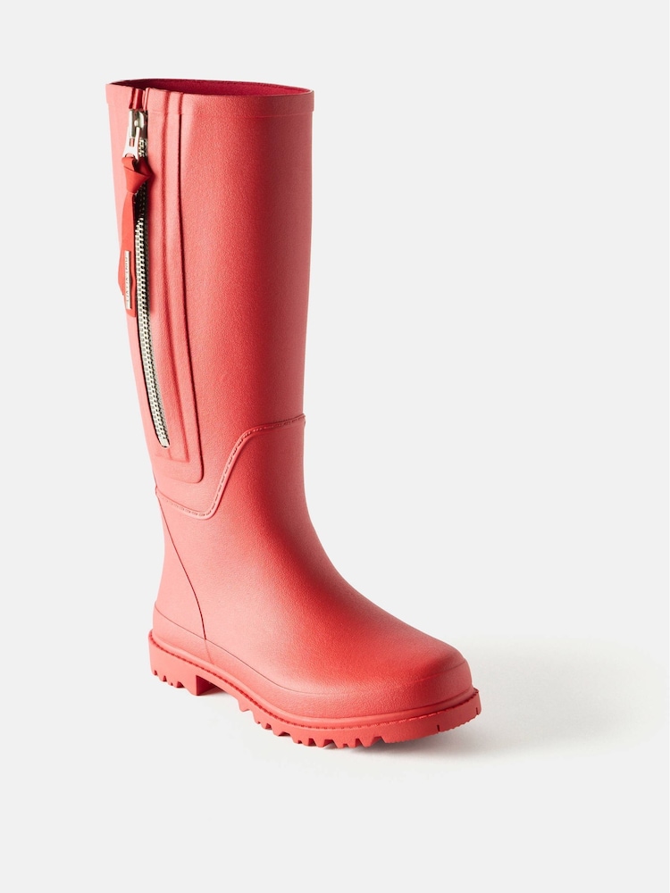 Mint Velvet Red Matte Knee High Wellies - Image 3 of 3