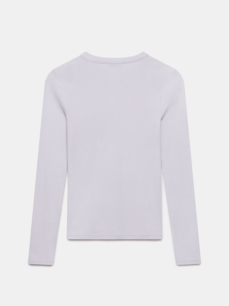 Mint Velvet Grey Cotton Blend Henley Button Top - Image 7 of 7 Mint Velvet Grey Cotton Blend Henley Button Top - Image 7 of 7