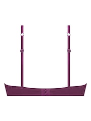 Hunkemoller Purple Lace and Shine Padded Underwired Bra - Image 5 of 5