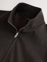 Brown Premium Smart Funnel Neck Zip Through With Wool - Image 10 of 11