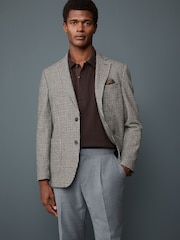 Cinza - Blazer Slim Fit Dente de Cachorro - Imagem 2 de 10