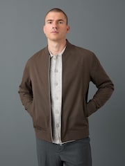Brown Smart Bomber Jacket - Image 1 of 4