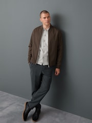 Brown Smart Bomber Jacket - Image 2 of 4