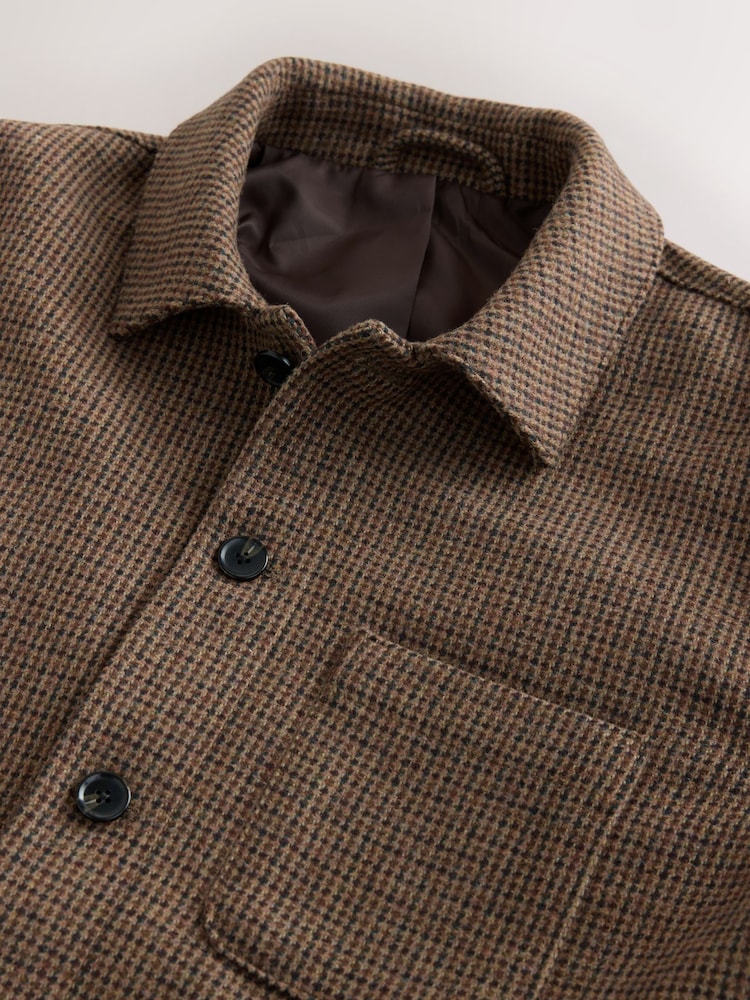 Merc Willow Houndstooth Track Top In Black, Large