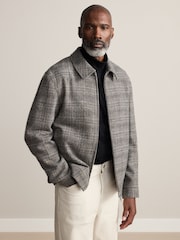 Grey Signature British Moons Merino Wool Check Shacket - Image 2 of 10