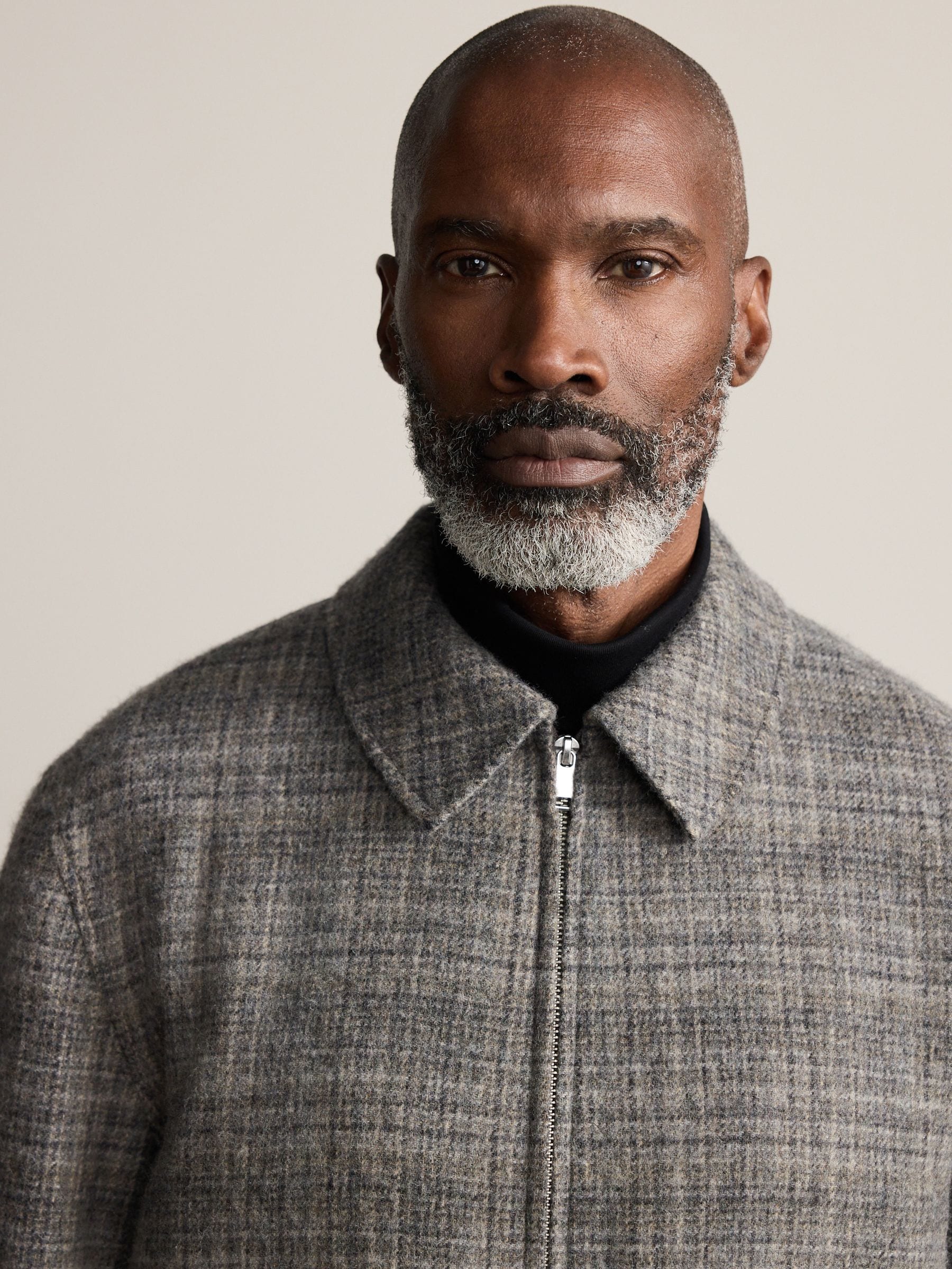 Buy Grey Signature British Moons Merino Wool Check Jacket from