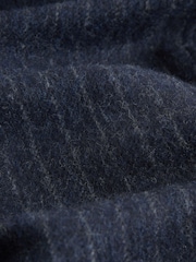 Navy Blue Signature British Moons Merino Wool Stripe Chore Shacket - Image 8 of 12