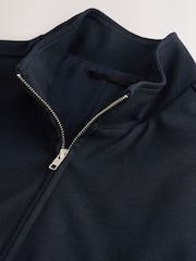 Navy Blue Smart Funnel Shacket With Wool - Image 9 of 9