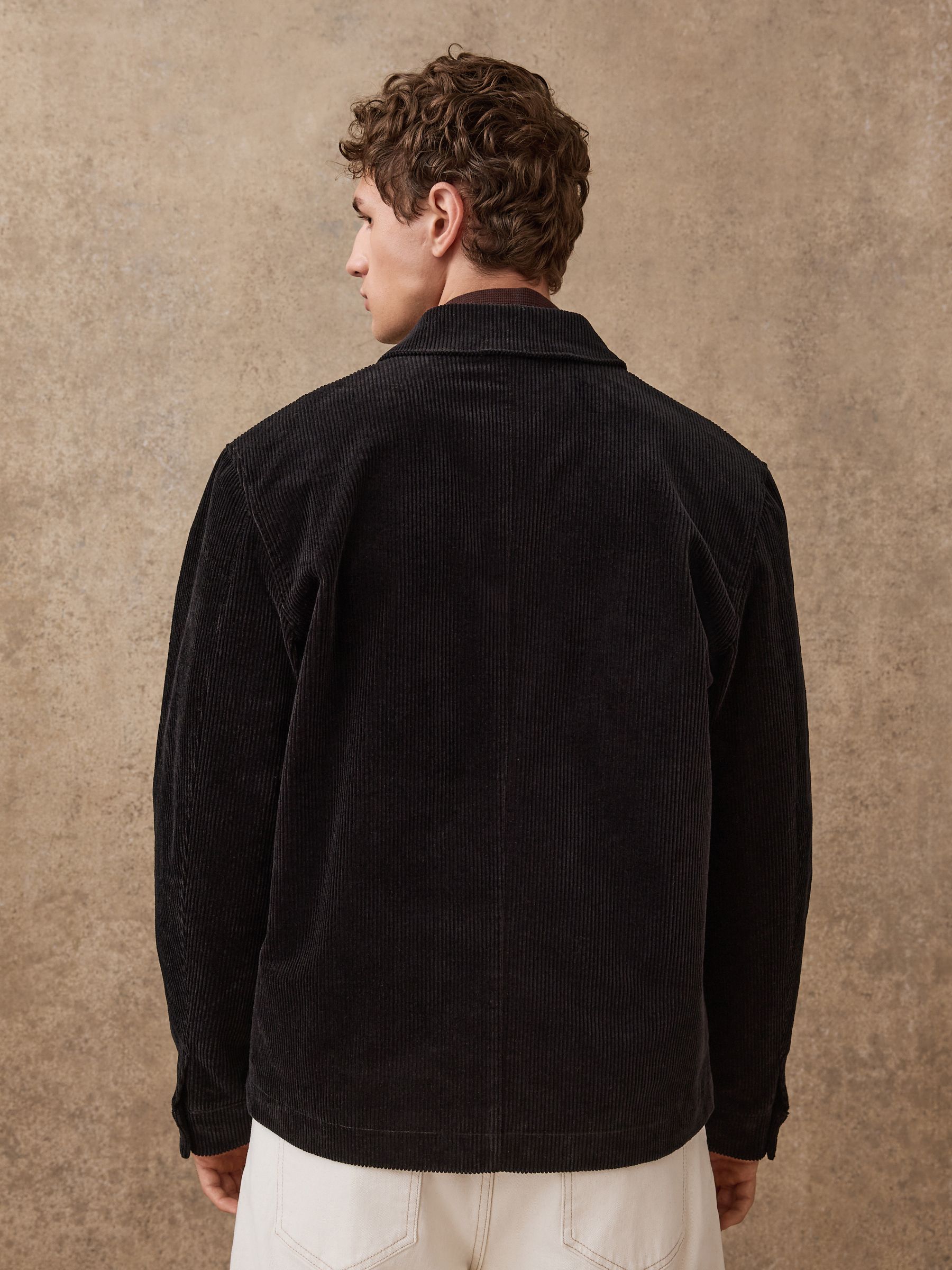 Buy Black Smart Rich Cord Chore Jacket from Next USA