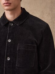 Black Smart Rich Cord Chore Jacket - Image 6 of 13