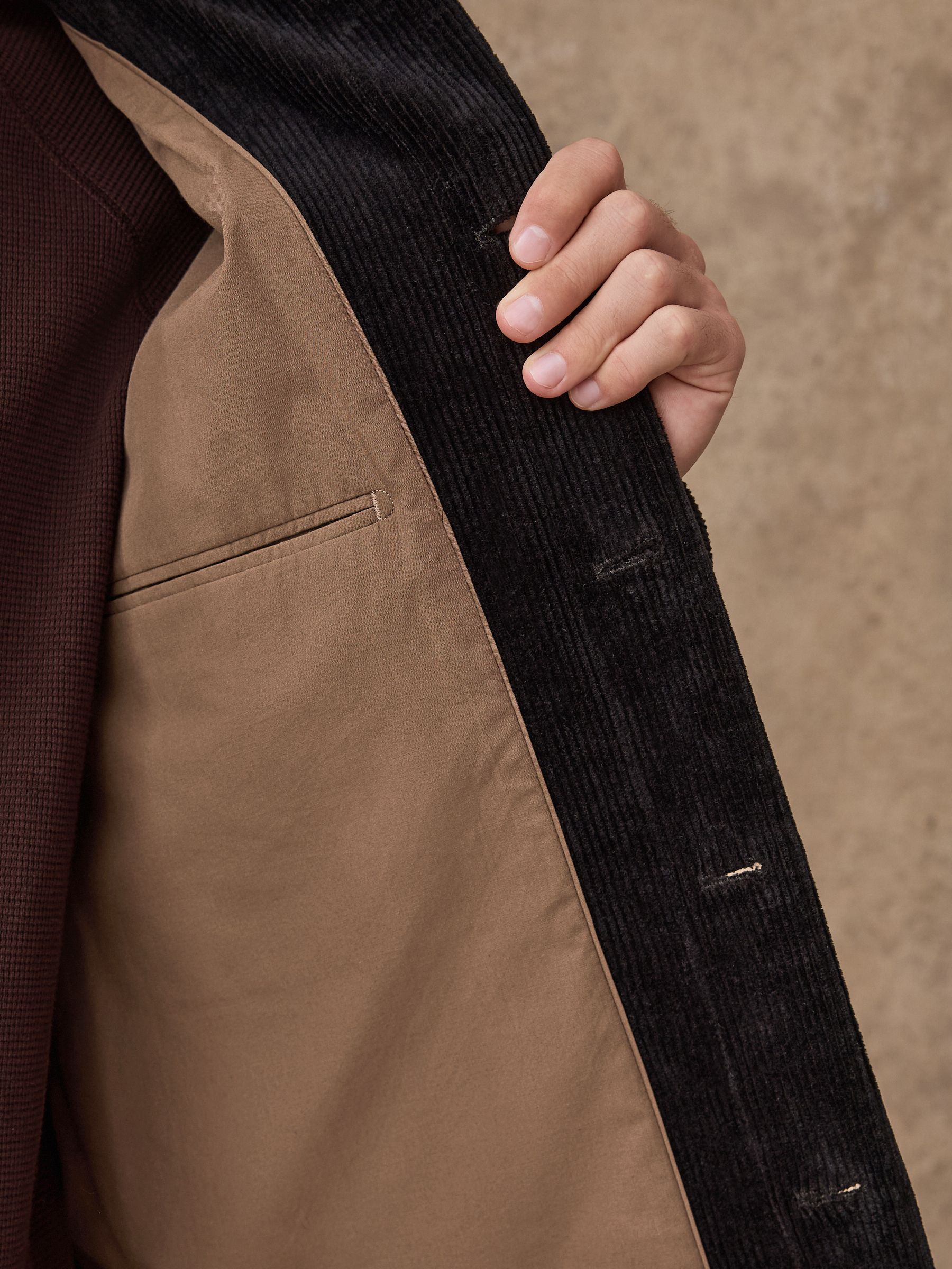 Buy Black Smart Rich Cord Chore Jacket from Next USA