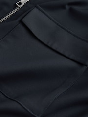 Navy Blue Smart Technical Shacket With Stretch - Image 10 of 10