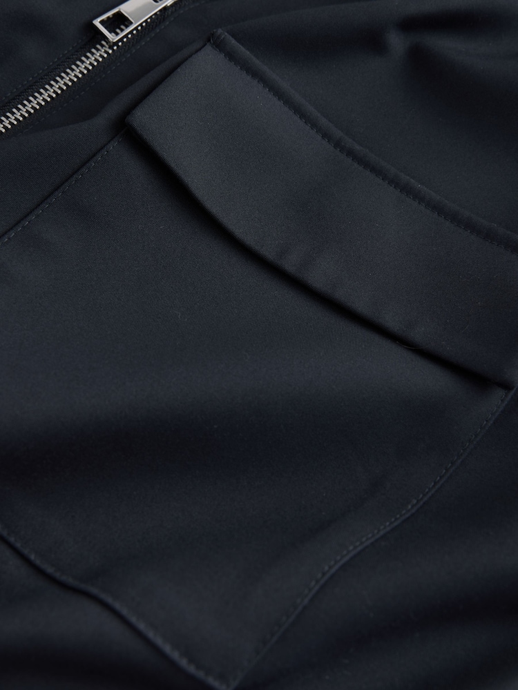 Navy Blue Smart Technical Shacket With Stretch - Image 10 of 10 Navy Blue Smart Technical Shacket With Stretch - Image 10 of 10