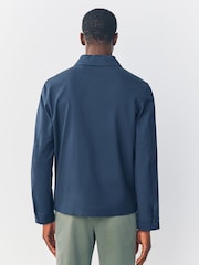 Navy Blue Smart Technical Shacket With Stretch - Image 2 of 10
