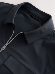 Navy Blue Smart Technical Shacket With Stretch - Image 8 of 10