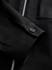 Black Smart Technical Shacket With Stretch - Image 10 of 10