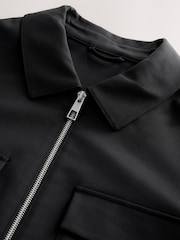 Black Smart Technical Shacket With Stretch - Image 3 of 5