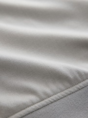 Neutral Smart Soft Touch Funnel Neck Shacket With Faux Suede Trim Detail - Image 11 of 11