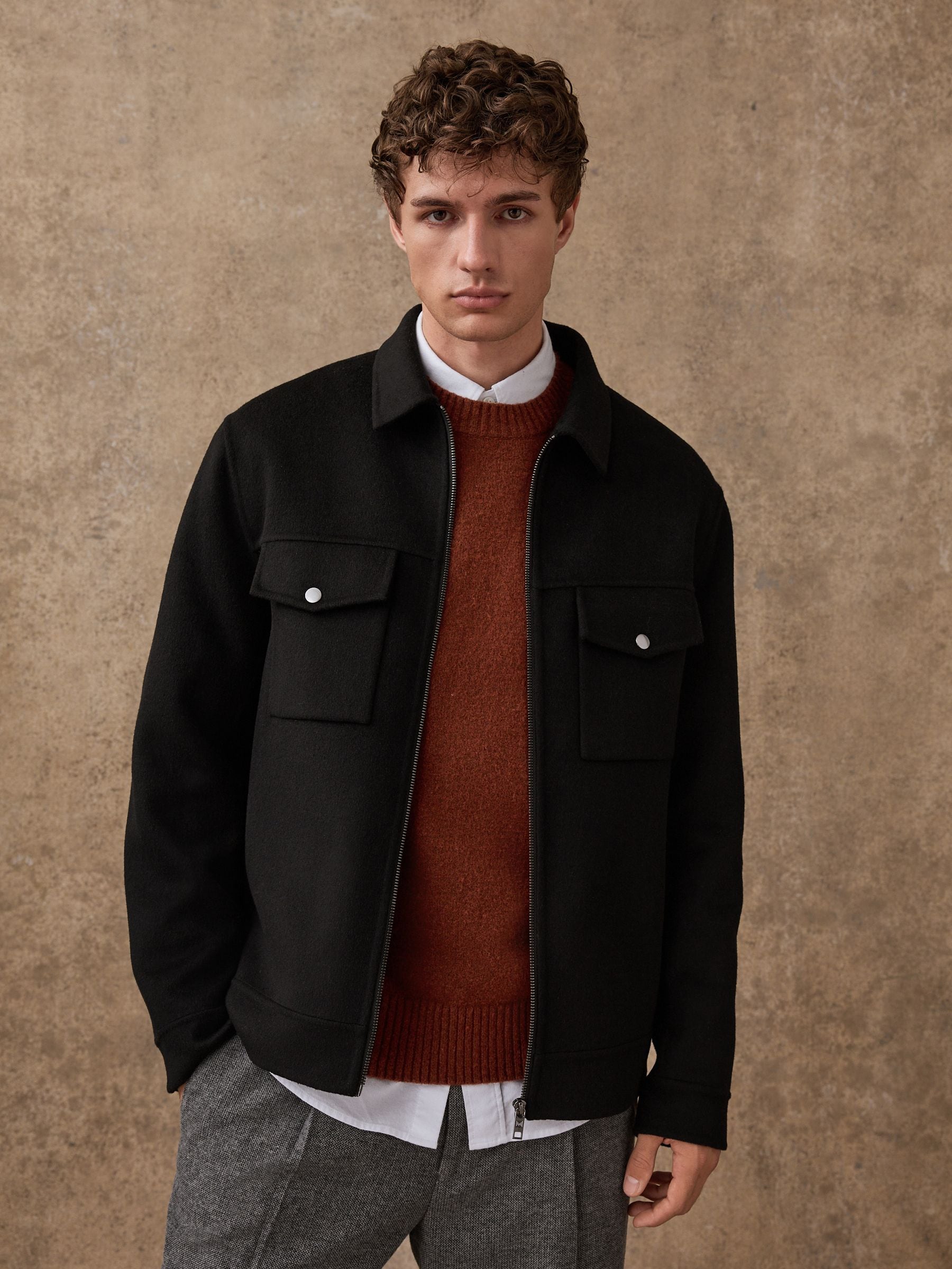 Buy Black N. Premium Wool Rich Soft Touch Jacket from Next India