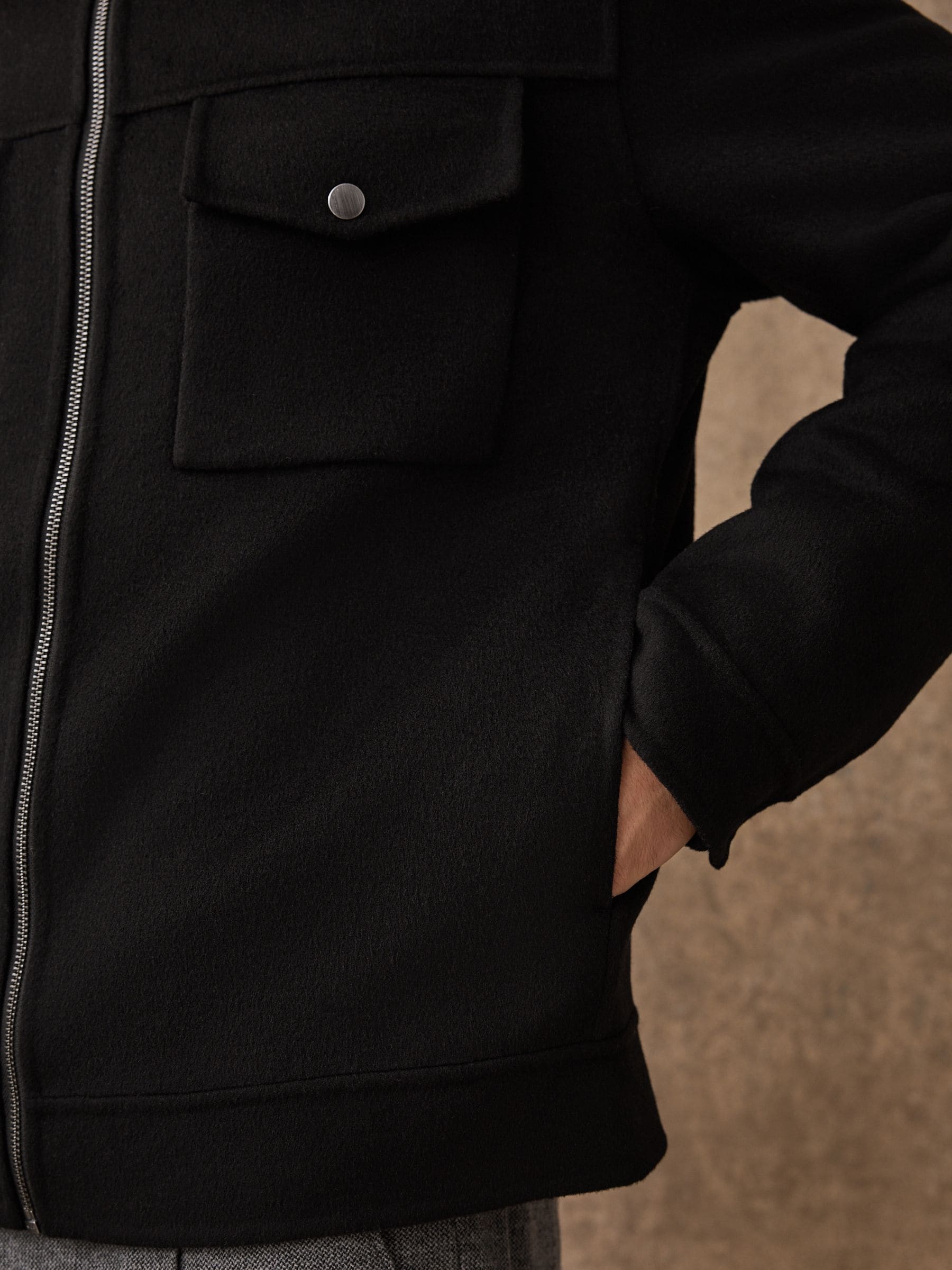 Buy Black N. Premium Wool Rich Soft Touch Jacket from Next South