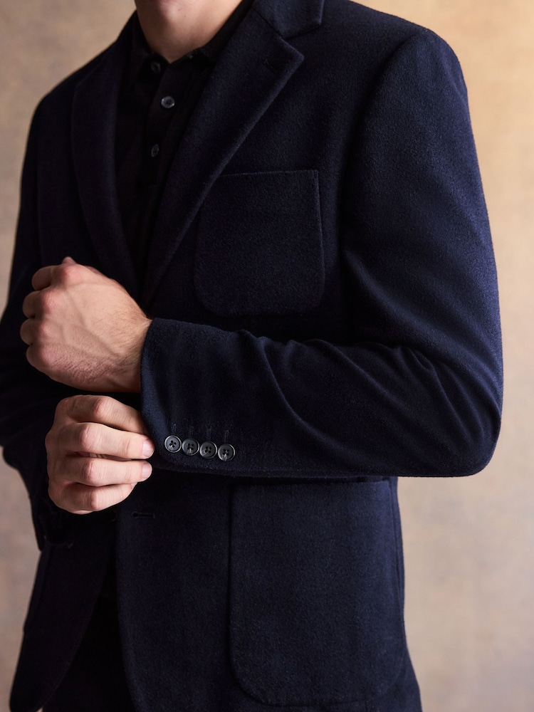 Marineblau/blau - Regular Fit Wool Rich Soft Touch Blazer - Bild 9 von 9