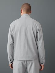 Light Grey Smart Funnel Shacket With Wool - Image 2 of 5