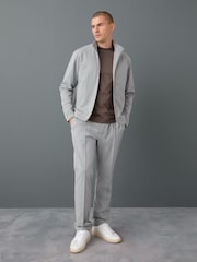 Light Grey Smart Funnel Shacket With Wool - Image 3 of 5