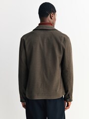 Castanho - Smart Textured Dogtooth Shacket - Imagem 3 de 5