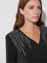 Star by Julien MacDonald Black Embellished Shoulder Bodies - Image 4 of 5