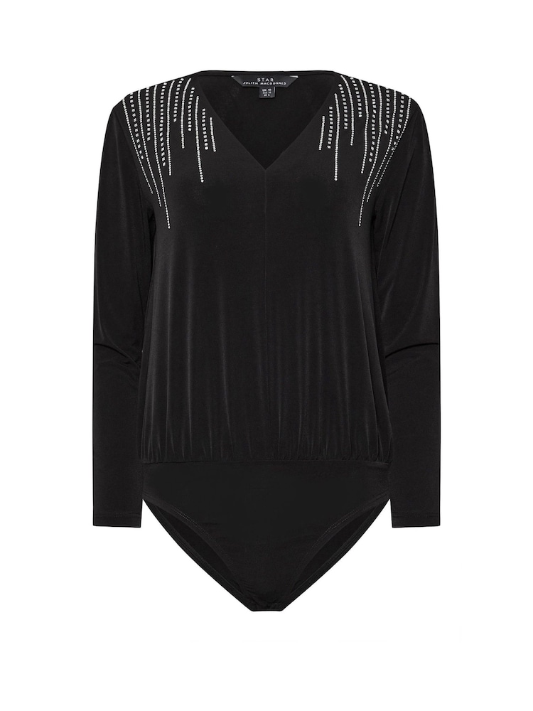 Star by Julien MacDonald Black Embellished Shoulder Bodies - Image 5 of 5