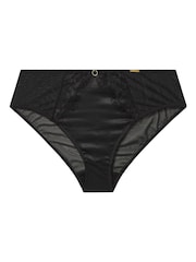 Yours Curve Black Eyelash Lace High Leg Knickers - Image 5 of 6