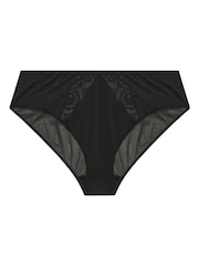 Yours Curve Black Eyelash Lace High Leg Knickers - Image 6 of 6