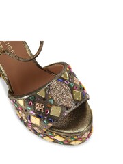 Kurt Geiger London Gold Kensington Platform Sandals - Image 3 of 4