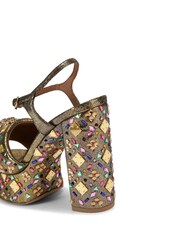 Kurt Geiger London Gold Kensington Platform Sandals - Image 4 of 4