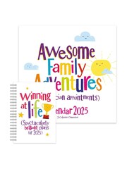 Portico Designs White 2025 The Bright Side Square Family Organiser Wall Diary - Image 1 of 6
