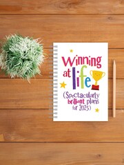 Portico Designs White 2025 The Bright Side Square Family Organiser Wall Diary - Image 2 of 6