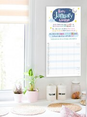 Portico Designs White 2025 The Bright Side Square Family Organiser Wall Diary - Image 4 of 6
