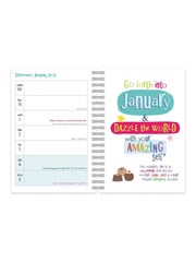 Portico Designs White 2025 The Bright Side Square Family Organiser Wall Diary - Image 5 of 6
