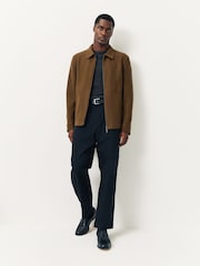 Hellbraun - Signature Nova Fides 100% Wool Textured Smart Jacket - Bild 3 von 9