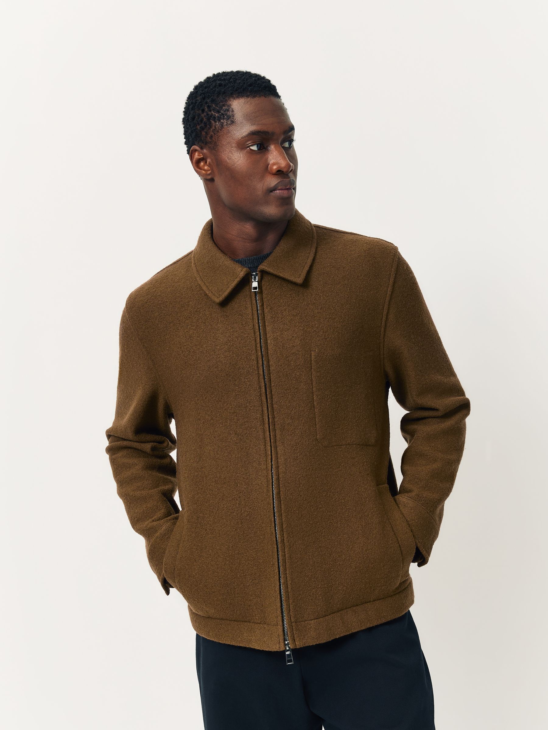 【新品】定価110,000円　レリアン　ウールジャケット ブラウン　13＋ Next：日本 タン ブラウン - Signature Nova Fides ウール 100