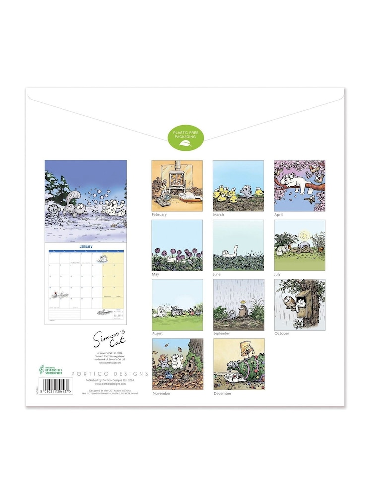 Portico Designs Red 2025 Simon's Cat Square Calendar and Matching A5 W Set - Image 6 of 6