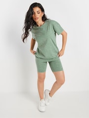 PixieGirl Petite Acid Wash T-Shirt & Short Set - Image 2 of 5