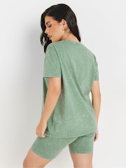 PixieGirl Petite Acid Wash T-Shirt & Short Set - Image 3 of 5