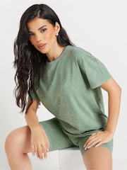 PixieGirl Petite Acid Wash T-Shirt & Short Set - Image 4 of 5