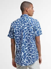 Barbour® Blue Spillroad Short Sleeve Tailored 100% Cotton Shirt - Image 2 of 5