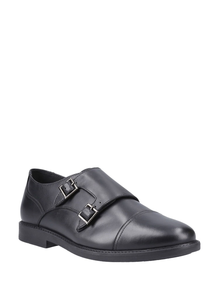 Hush Puppies Black Back To School Tim Monk Shoes - Image 2 of 4