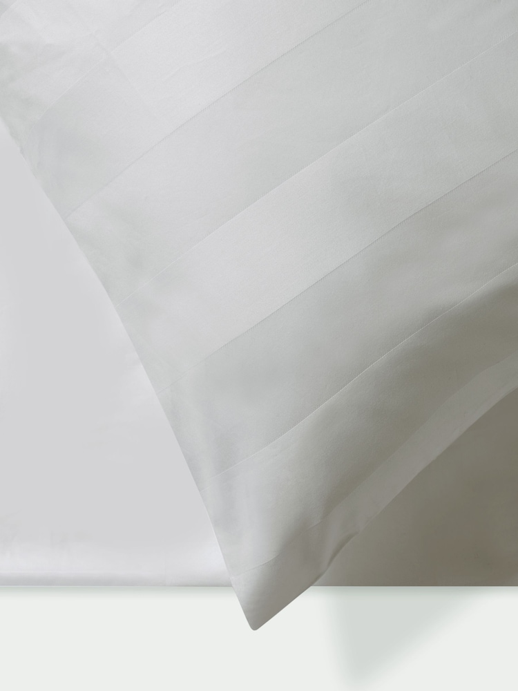 Jasper Conran London Lunar Rock 500 Thread Count Satin Stripe Oxford 100% Cotton Pillowcase - Image 2 of 4