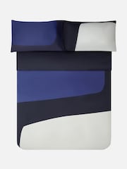 Jasper Conran London Blue 300 Thread Count Colourblock Pillowcase Pair - Image 4 of 5