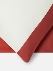 Jasper Conran London Chilli Red 300 Thread Count Colourblock Duvet Cover - Image 3 of 5