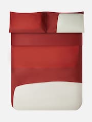 Jasper Conran London Chilli Red 300 Thread Count Colourblock Duvet Cover - Image 4 of 5